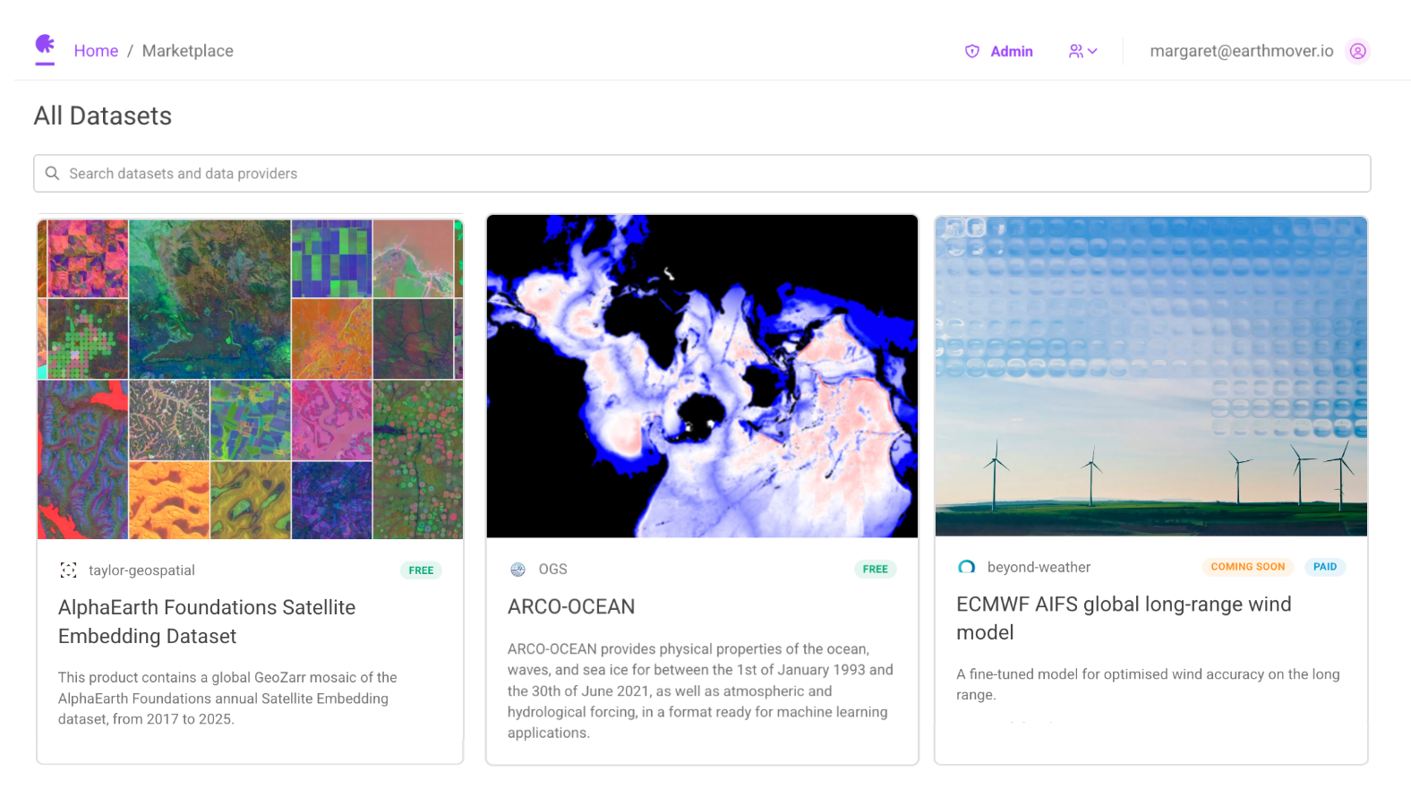 Beyond Weather on the Earthmover Data Marketplace