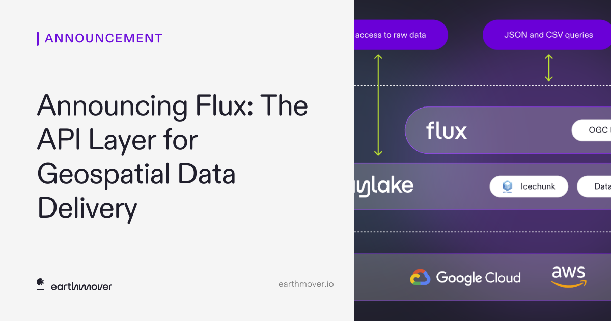 Announcing Flux: The API Layer for Geospatial Data Delivery | Earthmover